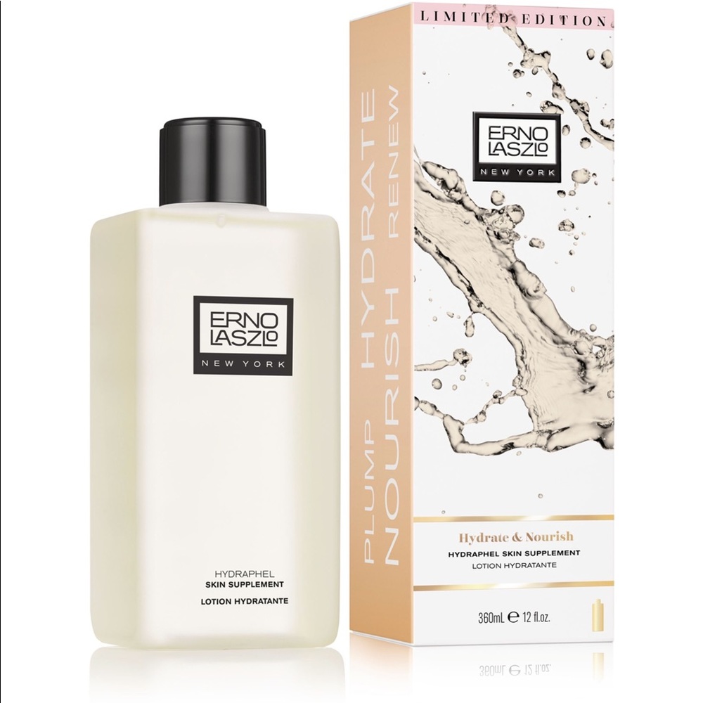 Limited edition 360ml Erno Laszlo hydrate & nourish hydraphel skin supplement
